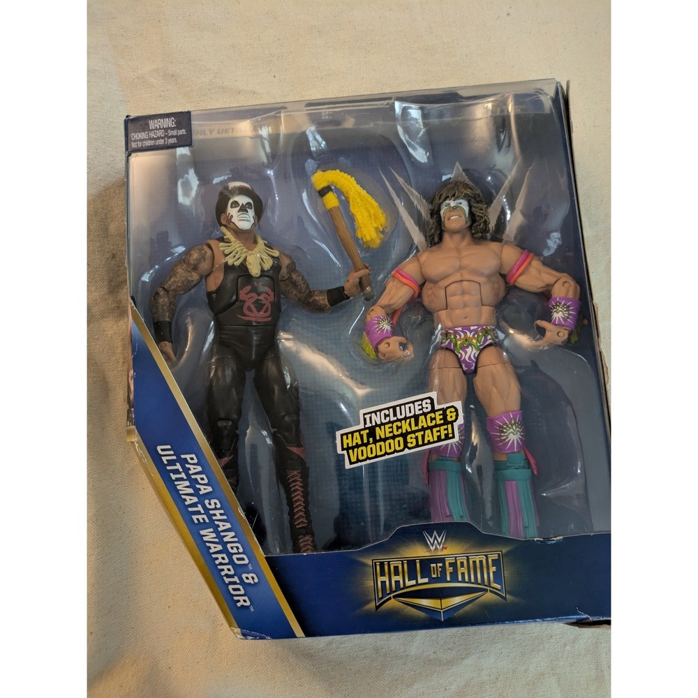 WWE Hall of Fame Elite Papa Shango & Ultimate Warrior 2-Pack Action Figures NEW